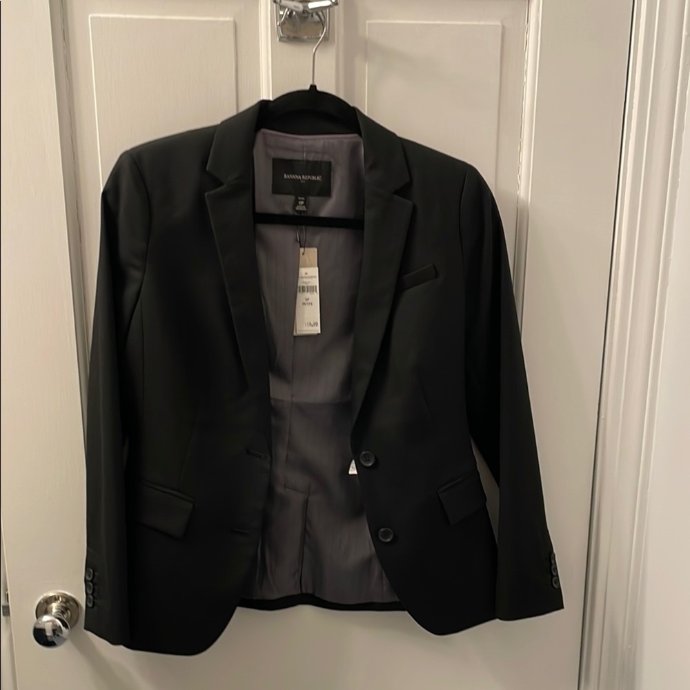 Banana Republic Factory Black Blazer Tailored Suit Jacket